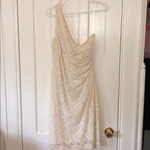 Ralph Lauren One-Shoulder Lace Dress